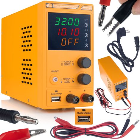 Alimentatore da Laboratorio AmpPulse RAPEP-6405 64V 5A – Precisione Elevata, Display Chiaro  Protezione ROSFIX PROTECT  Uso Versatile in Laboratorio