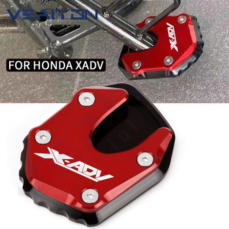 (SANS LOGO - Titane) Compatible avec la béquille latérale de moto HONDA X-ADV 750 (2021, 2022, 2023) - Extension de béquille - Plaque de support maxpower (1/4)