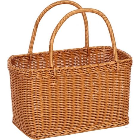 Geflochtene Weidenkörbe zur Aufbewahrung von Pilzen, Picknickkörbe, Blumen, Gemüse und Obst – aus Ranken und Stroh