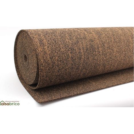 rouleau isolant souple en liège (50%) et caoutchouc (50%), ép. 4mm - 10m x 1m (1/8)