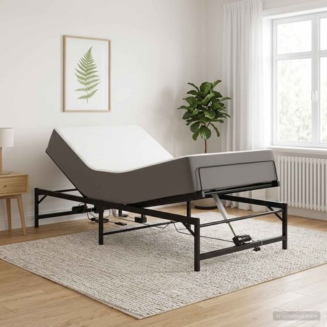 Teenpull – Elektrisch verstellbares Bettgestell Schwarz 100 x 200 cm Stahl (1/5)