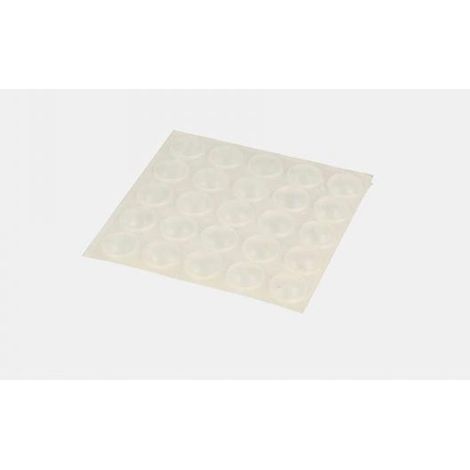Paracolpi adesivi trasparenti - Ø 10 spessore 3,0 mm. - 50 pz.
