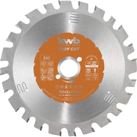 Lame scie circulaire 160x16 mm, pour bois avec résidus métalliques, résistante aux clous, coupe fiable bois/métal/plastique (1/5)