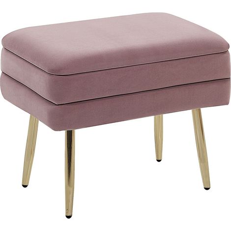 Truhenbank ODESSA Samtstoff Rosa