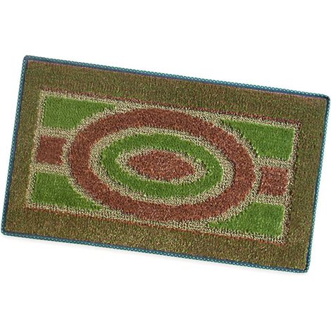 Zerbino Ingresso Asciugapassi Assorbente Antiscivolo Morbido 100% Made In Italy Verde - 40x70 cm