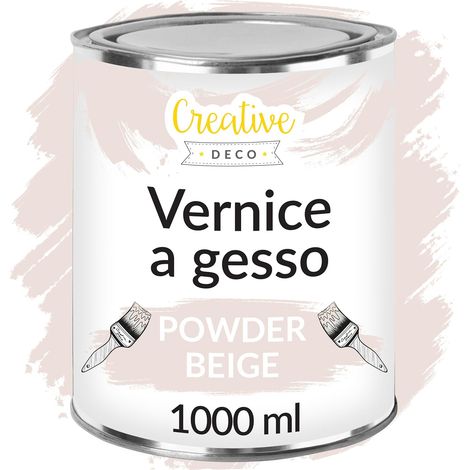 Creative Deco Vernice a gesso Beige Cipriato 1L Opaca e Lavabile per Mobili in Legno