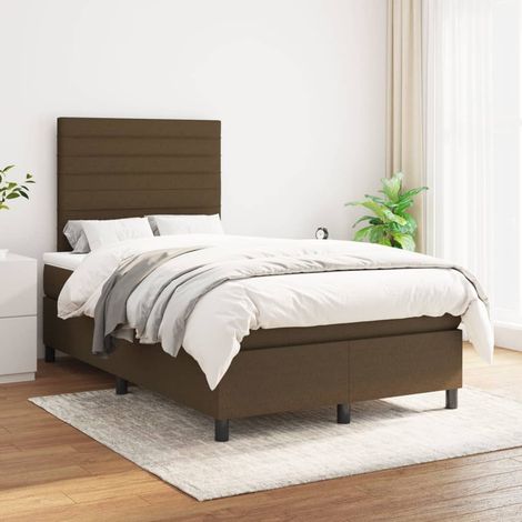 Boxspringbett mit Matratze Dunkelbraun 120x200 cm Stoff (1/5)