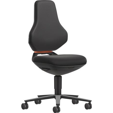 Sillón de oficina aluminio antracita Supertec negro 450-620mm (1/2)