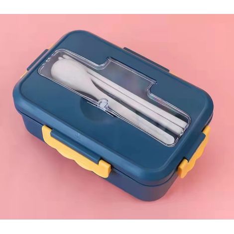 Lunchbox aus Weizenstroh, Lunchbox für den Haushalt, mikrowellengeeigneter Aufbewahrungsbehälter (dunkelgrün) (1/5)