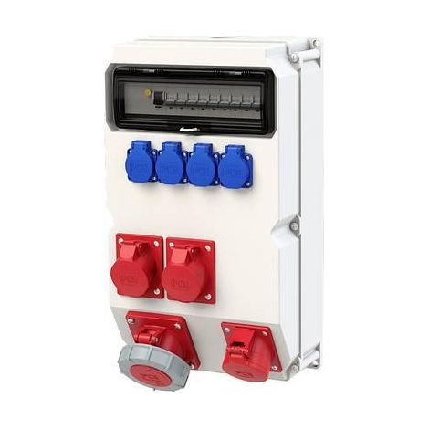PCE 9029706 Distributeur de courant noir 63A 400V IP54