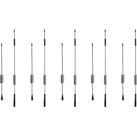 5 antennes métalliques de 11,4 pouces et 6,3 pouces pour crawler radiocommandé à l'échelle 1/10, compatibles avec Traxxas TRX-4 D90 et Axial SCX10 (référence 90046). (1/5)