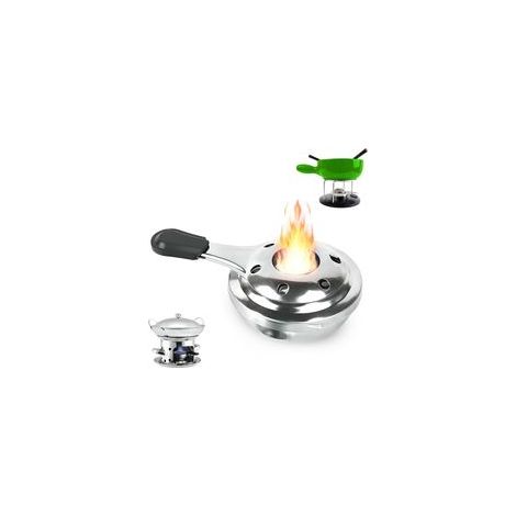 Brûleur à alcool en acier inoxydable portable – Pour camping et activités de plein air – Couvercle de sécurité anti-brûlure – Facile à nettoyer (1/5)