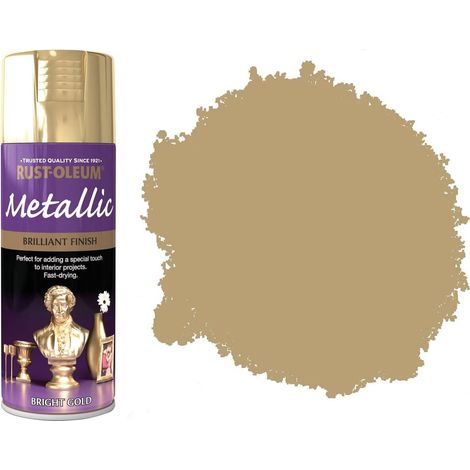 Rust-Oleum Metallic Finish Spray Paint - 400ml - Bright Gold