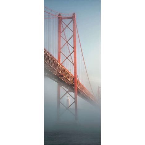 Panneau mural douche en alu-composite VIPANEL - Paysage Urbain Décor Pont du 25 Avril - Finition Brillant - 100x255cm (1/5)