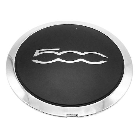 Enjoliveurs centraux argentés de 133 mm pour jantes Fiat 500 (1/5)