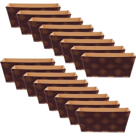 Lot de 50 petits moules à cupcakes rectangulaires en papier ondulé (1/4)
