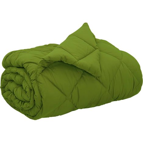 Duvet complet toute l'année Vert 220 x 240 cm Microfibre