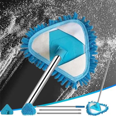 Irovami Balai à franges pour le nettoyage des murs, bleu, 2 m (1/5)