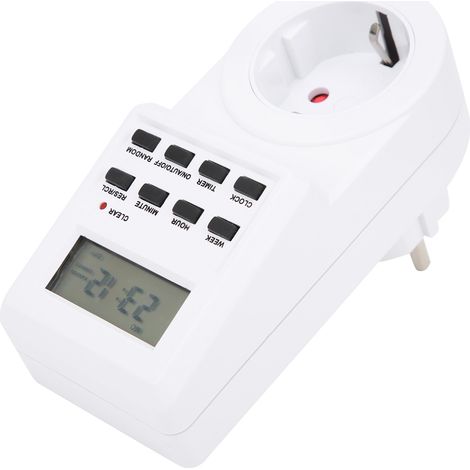 Minuterie électrique enfichable avec écran LCD, prise UE TM03, 230 V (1/5)