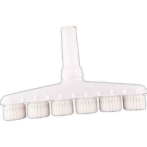 Tête d'arrosage multifonctionnelle en plastique à six trous pour jardin, extérieur et agriculture. (1/5)