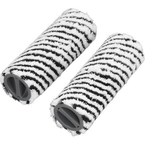 AIDUCHO Rodillo de cepillo de microfibra de 2 piezas para limpieza de suelos en seco y húmedo, repuestos para Karcher FC3 FC3D FC5 FC5D FC7 (Negro) (1/5)