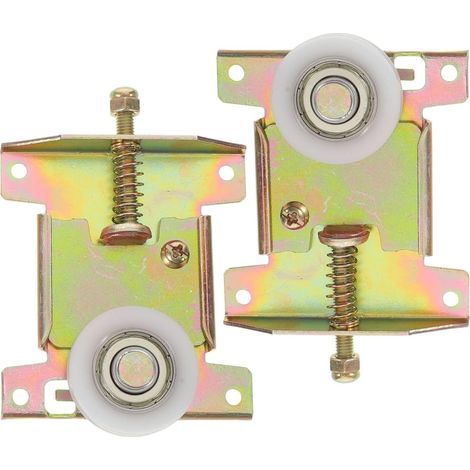 2 Piece Furniture Wardrobe Concave Sliding Closet Pulley Roller Silent (1/5)