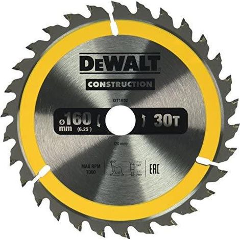 DeWalt Elektrosäge 160 mm 30 Zähne Hartmetall