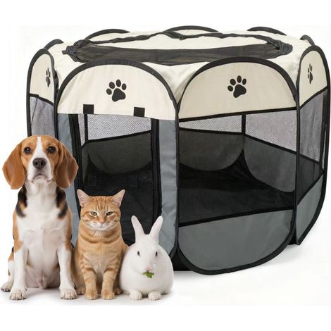 Parque infantil plegable para mascotas, resistente a la intemperie, para interiores y exteriores