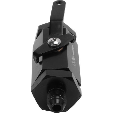 Vanne d'arrêt de carburant pour voiture, raccord AN6, contrôle de débit, alliage d'aluminium noir antirouille, universelle (1/5)