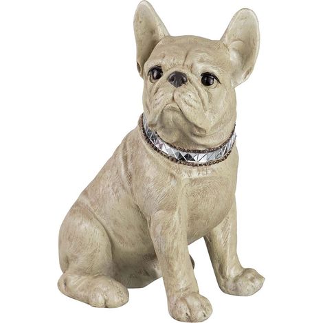 Figurine Bouledogue Français en Résine Beige 24X16X29 Cm (1/2)