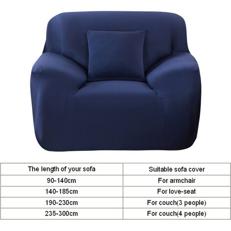 Housse de canapé élastique anti-poussière avec coussin protecteur (pour causeuse) (1/5)