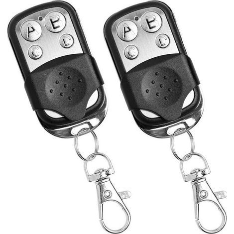 SABIR Télécommande universelle pour porte de garage, 2 télécommandes universelles, compatible avec code tournant 433,92 MHz, 4 boutons, télécommande sans fil (1/4)