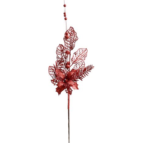 Artificial Christmas Floral Stem 42cm Multicolor Decorative Plant for Wedding Party Event Decoration-KZQ (1/2)