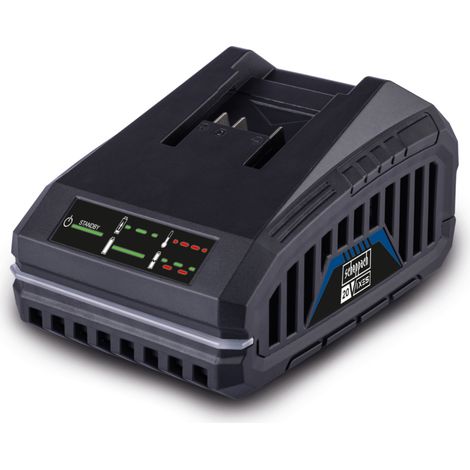 Scheppach Chargeur IXES 20V - SBC4.5A - 4,5A - Li-ion - 230-240V/50Hz - Longue durée de vie - Voyant de charge - Rechargement rapide