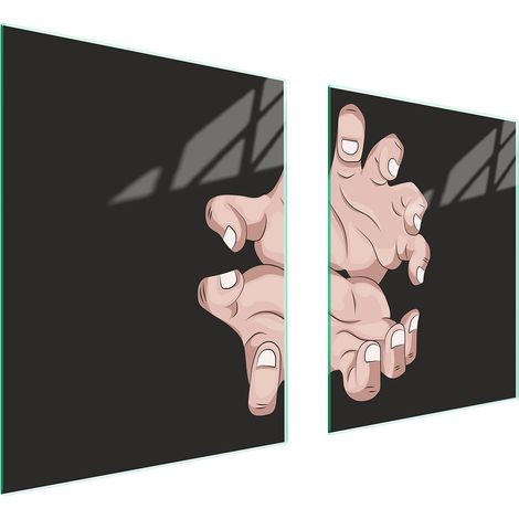 Plaque de protection en verre POUR le poêle 85x52 mains (1/5)