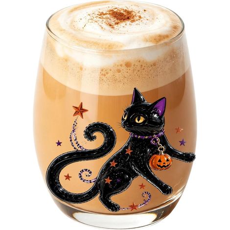 Vintage Halloween Geister-Glasbecher für Partys Perfekter Vintage-Becher für Kaffee, Wein, Whisky und Feiertagsfeiern, 420 ml (1/5)