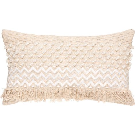 Dekokissen Cot Sand, Baumwolle, Boho, 30 x 50 cm