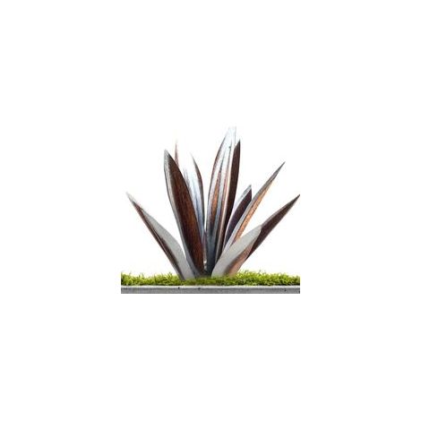 Sculpture d'agave en métal 27 cm – Décoration intérieure/extérieure – Imperméable et antirouille – Art rustique pour jardin