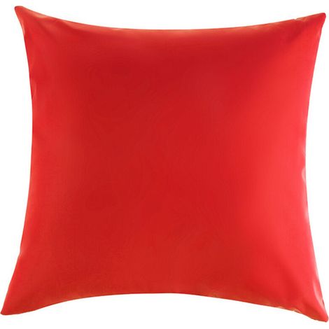 Confezione da 4 fodere per cuscini decorative impermeabili per esterni, fodere quadrate impermeabili per balconi e giardini, federe con rivestimento in PU, 45 x 45 cm (rosse)