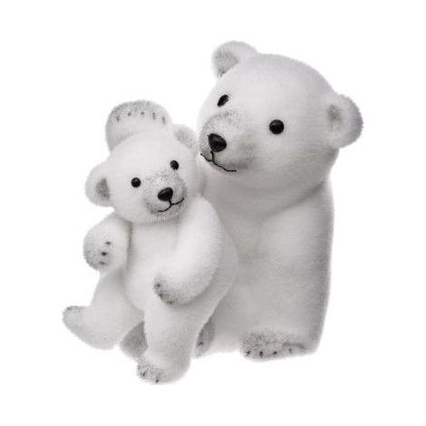 Homemaison – Déco de Noël ours et ourson 31 cm – Décoration en polystyrène pour intérieur – Style naturel et chaleureux – Idéal pour salons et chambres (1/6)