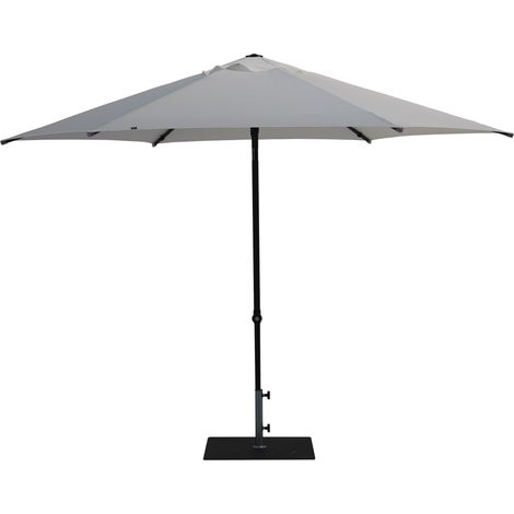 Ombrellone da Giardino Ø3 m Palo Ø38 mm in Alluminio Tessuto Poliestere Trend Bianco (1/5)