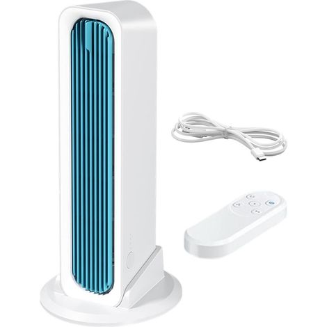 Ventilateur tour oscillant sans pales 3 vitesses portable silencieux chambre bureau maison dortoir salon été rafraîchisseur d’air (1/5)