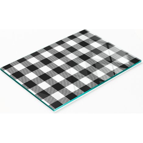 Planche décorative multifonctionnelle de cuisine en verre trempé à mailles, 80 x 52 cm (1/5)