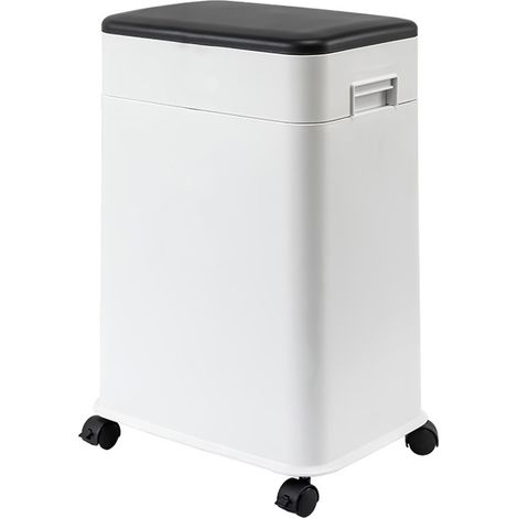 POUBELLE DE CUISINE 20L BLANCHE À HAUTEUR RÉGLABLE - ROULETTES INTÉGRÉES, BAC AMOVIBLE POUR SALLE DE BAIN, SALON ET BUREAU