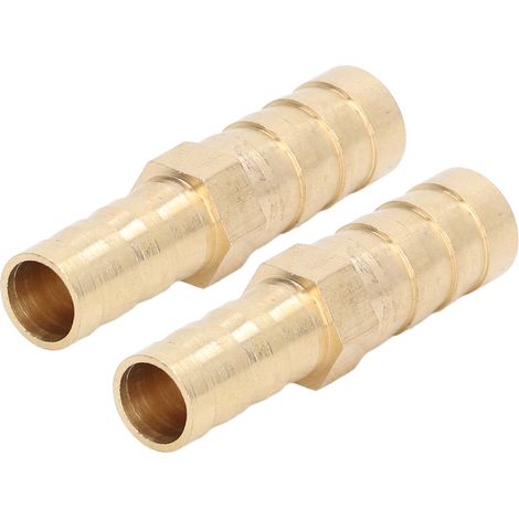 Messing-Schlauchanschluss, Sechskant-Reduzierstück 10 mm (3/8 Zoll) auf 8 mm (5/16 Zoll), Doppel-Außengewindeanschluss für Rohre, 2er-Packung, Gewindestift-Fitting, Durchmesserreduzierstück, Sanitärzu (1/5)