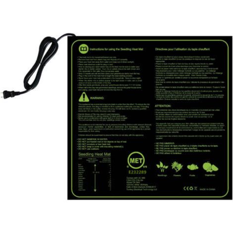 Tapis chauffant électronique 1 pièce, tapis chauffant pour semis de graines germination électronique de jardinage avec sac de rangement 50 x 52.5 cm