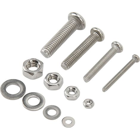 884-teiliges Set aus Schrauben, Muttern und Unterlegscheiben mit Innensechskantschlüsseln (M2, M3, M4, M5) aus Edelstahl 304 (1/5)