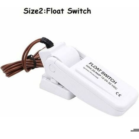 Interrupteur À Flotteur - 12 V 24 V 32 V - Pour Pompe À Eau De Cale - Bateau Yacht Caravane - 14 A - Câble 18 AWG - Sans Mercure (1/5)