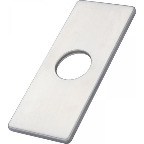 Couvercle de trou Plaque de pont Rosace de robinet d'évier de cuisine monotrou, Plaque de pont carrée Rosace en acier inoxydable pour couvrir les trous de montage inutilisés, Rosace de robinet (1/5)