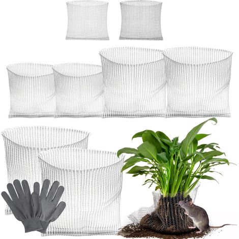 8 Pièces Grillage Anti Rongeur Grille anti Rongeur Grillage de Jardin Multi-Tailles Avec Gants Grillage Cloture Protection Racines Arbres Fleurs LéGumes (1/5)